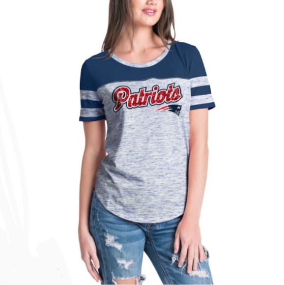 NFL Tops - 🆕 NFL Patriots Women’s Team Apparel New England Gray SS T Shirt, Small, NWT